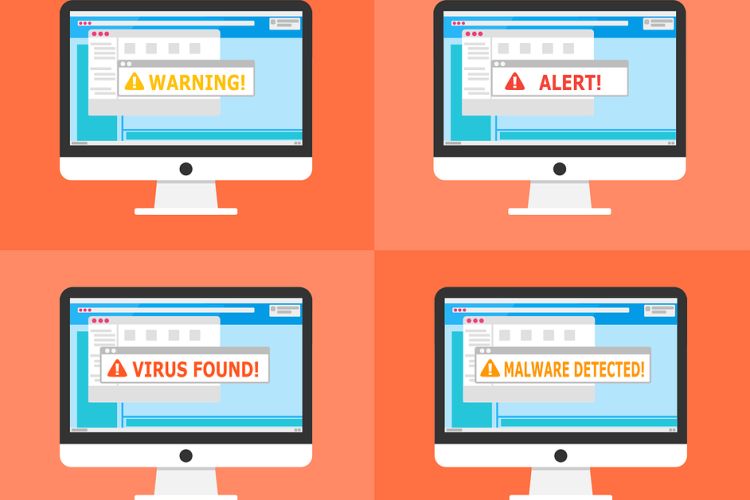 Free warning alert detected vector